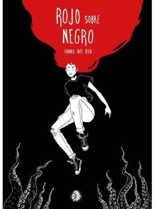 Rojo sobre negro.