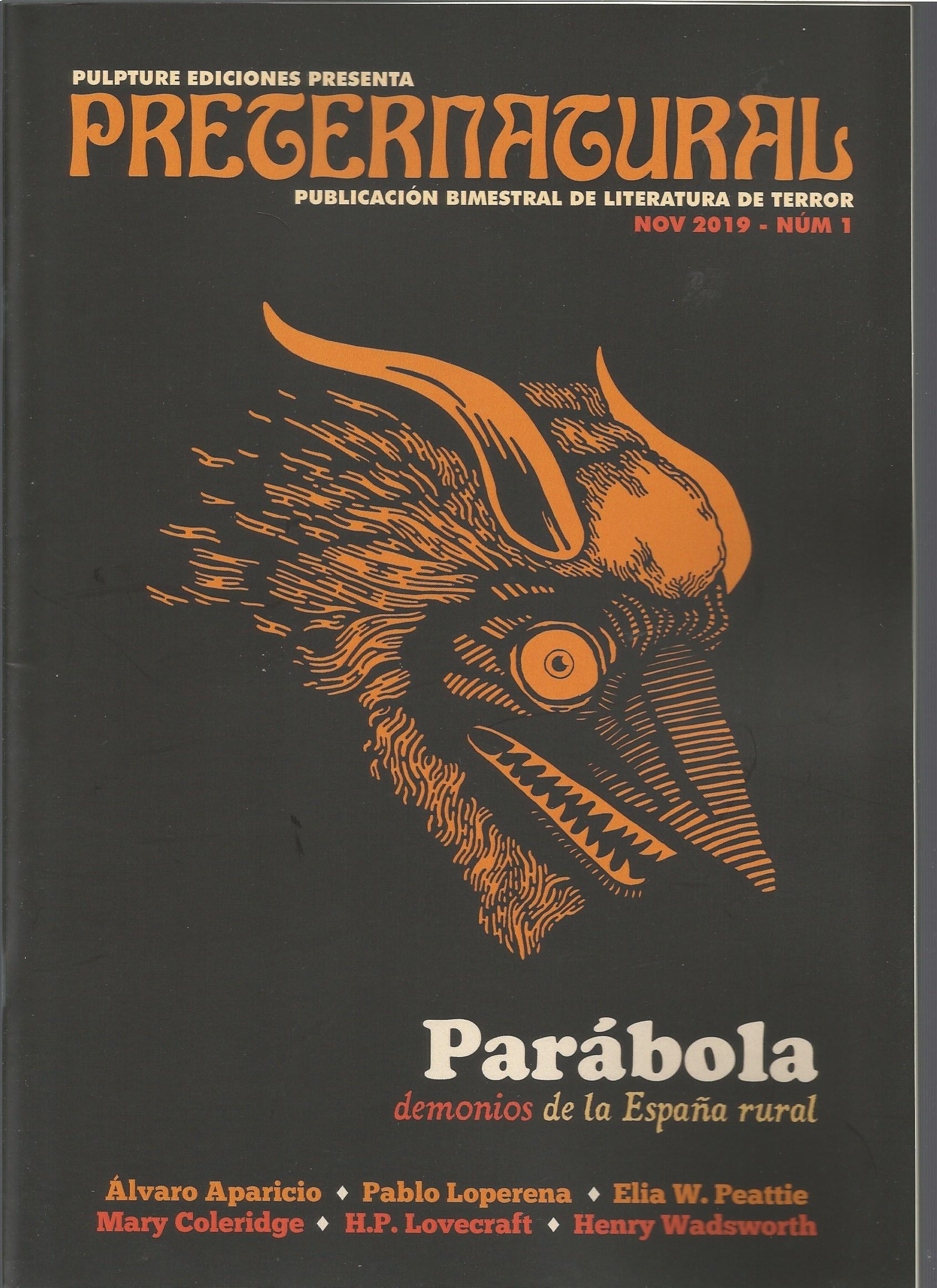Preternatural nº1. Publicación bimestral de literatura de terror.