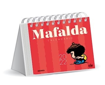 Calendario 2022 Mafalda Escritorio Rojo. 
