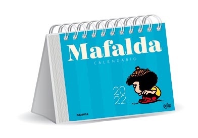 Calendario 2022 Mafalda Escritorio Azul.