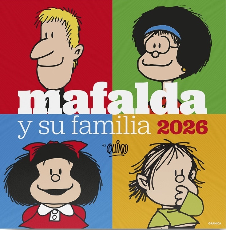 Calendario 2026 Mafalda de pared Mafalda y su familia