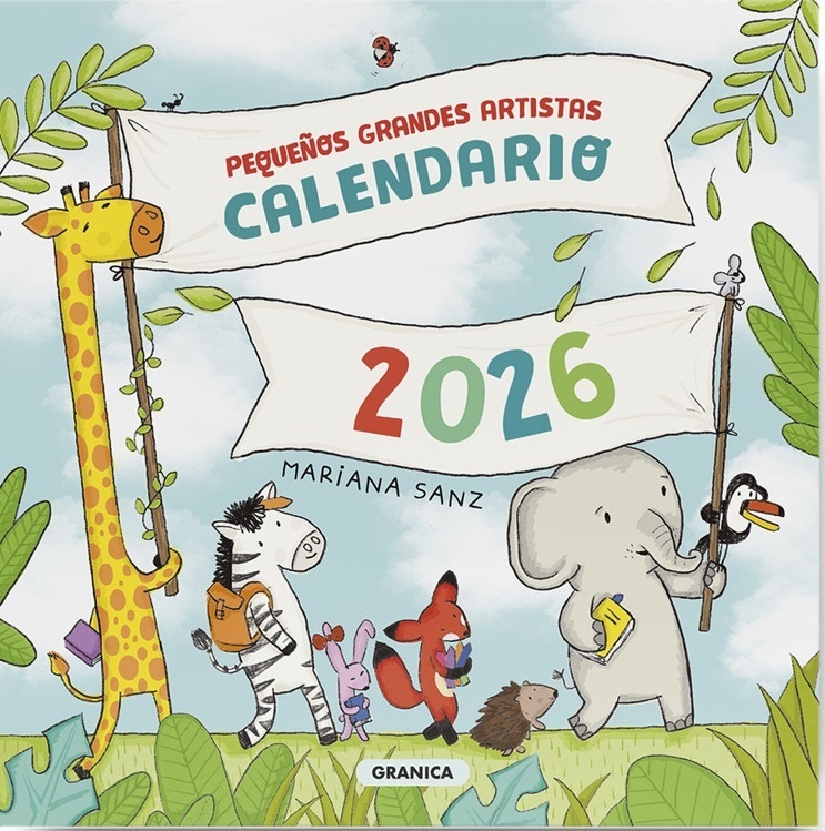 Calendario 2026 pequeños grandes artistas de pared